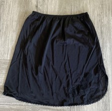 Lorraine Black Nylon Slip Lace Accent Size M-Small