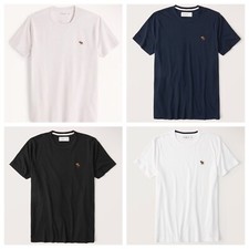 NUEVO CON ETIQUETAS ABERCROMBIE & FITCH A&F Hombre Icono Cuello Redondo -Camisas, M/T, L, L/T, XL, XL/T