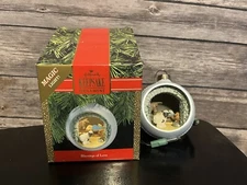 Hallmark Magic Blessings of Love Christmas Ornament Light Up Nativity Manger