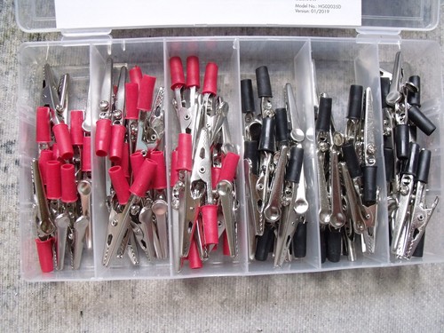 ELEKTRONIK BAUTEILE*POWERFIX KROKODILKLEMMEN BOX*KONVOLUT*HANDWERKER