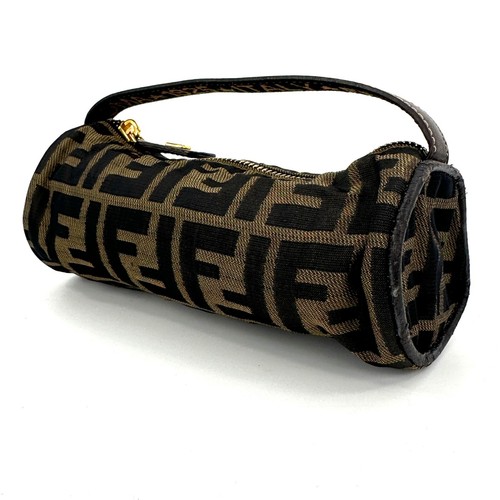 FENDI Pouch Hand Bag Zucca Brown Nylon Authentic - Picture 14 of 24