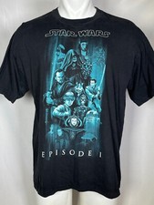 VTG Star Wars Episode 1 The Phantom Menace Characters T-Shirt Men's LARGE