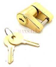 Trailer Coupler Receiver Tow Hitch Lock Brass 1/4" x 3/4" Pin Latch 2 Keys