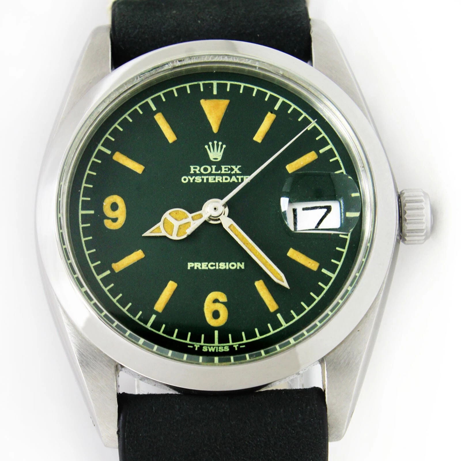Vintage Rolex Oysterdate Precision Men 34mm Steel Men Watch Ref 6694