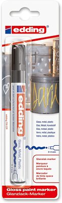 edding 750 Glanz-Lack-Marker Stift Glanzlack Marker Schwarz Lackmarker