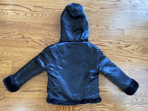 Dollhouse Girls Black Reversible Faux Fur Hooded Coat/Jacket Size 4t, Cute! - Picture 13 of 13