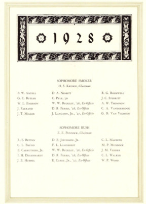 1926 Cornell University Cornellian Sophomore Smoker Sophomore Rush