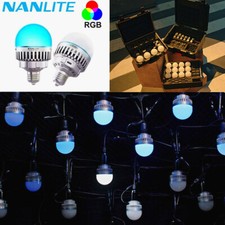 12pcs NANLITE PavoBulb 10C 10W RGBWW LED Video Light Smart Bulb 2700-7500K Case