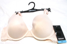 DKNY LADIES' T-Shirt Bra-NWT-BEIGE-SZ 36C-MSRP 42.-padded/underwire-lace back