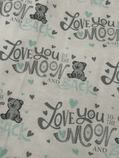 Crib/Toddler Bed Fitted Sheet Flannel Matching Double Sided Receiving Blanket