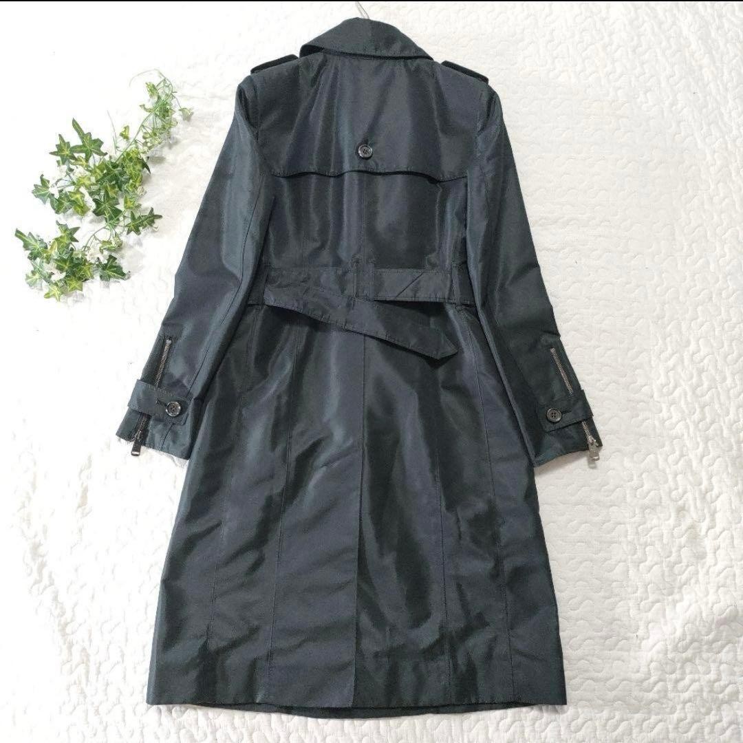Burberry London Trench Coat Black Wool L US 12 40in (103cm) Excellent thumbnail 7