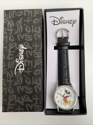 NEW Disney Unisex Mickey Mouse Watch With Black Leather  display picture 1