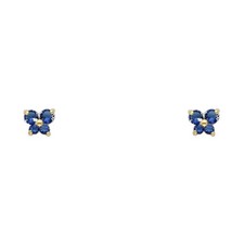 NEW 14K YELLOW GOLD BUTTERFLY SCREW BACK STUD EARRINGS SEP 
