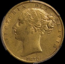 1873 Sydney Shield Sovereign PCGS AU55