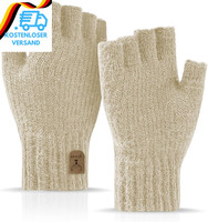 Fingerlose Handschuhe, Handschuhe Ohne Finger Winter Warme Strickhandschuhe Arbe