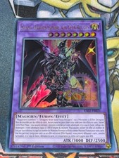 CARTE Yu Gi Oh SOLDAT DRAGON SOMBRE AUX YEUX ROUGES RA02-FR021 ULTRA RARE 1ère é