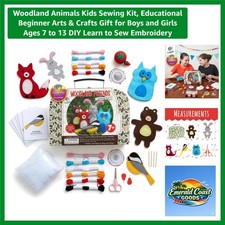 Woodland Animals Kids Sewing Kit, Educational Beginner Arts  Crafts Gift for...