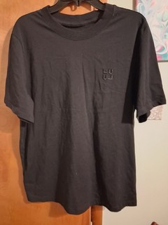 Lululemon Camicia Pesante Uomo Nera Taglia Large XL Manica Corta Classica