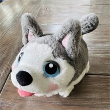 Chubby Puppies  Friends Gray White Dog Plush Stuffed Animal Toy Small