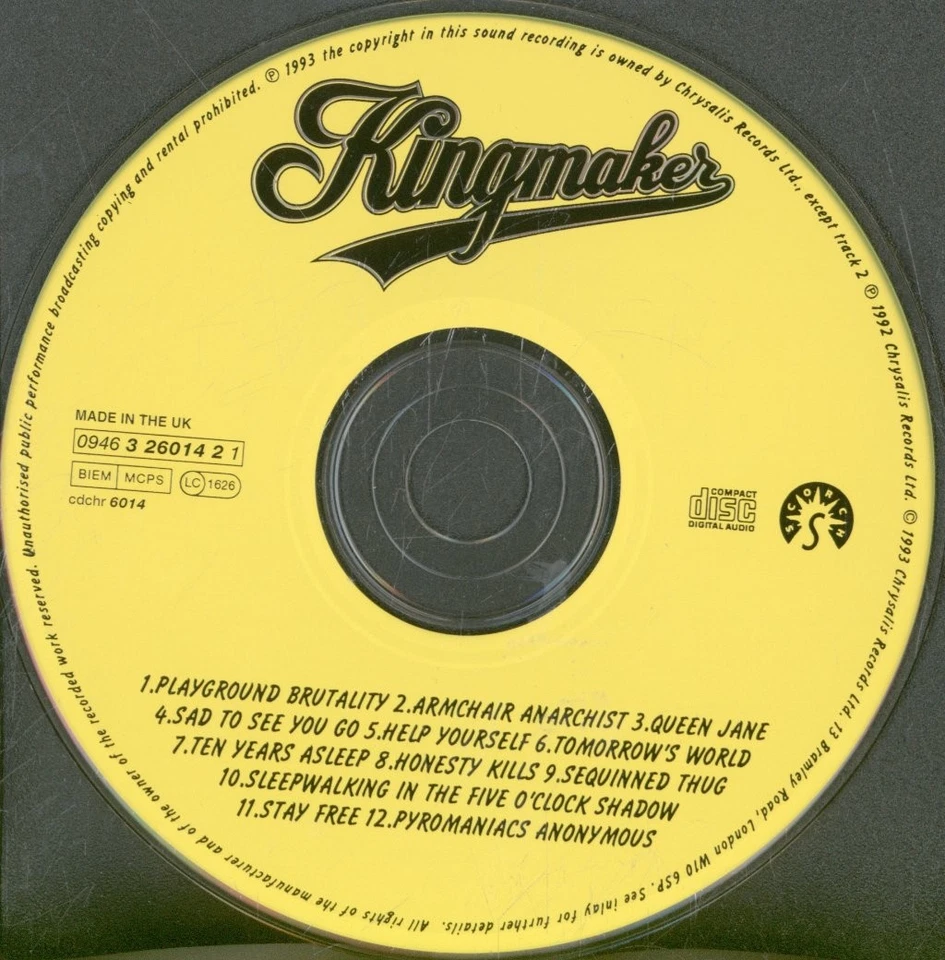 Kingmaker Schlafwandel CD Chrysalis 1993 094632601421 - Bild 3 von 3