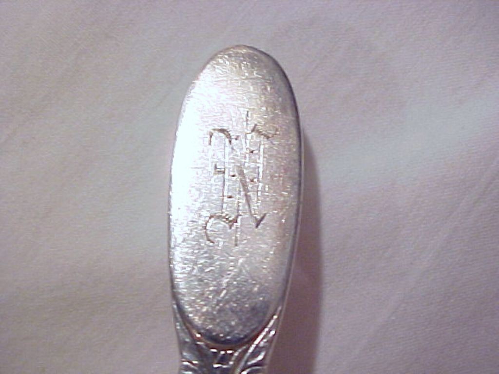 12 Silver Plate Teaspoons 1847 Rogers Bros Sylvia Monogrammed