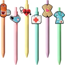 Cute Nurse Pens Funny Nurse Accessories for Work Aesthetic Gel Pen Black Ink Set