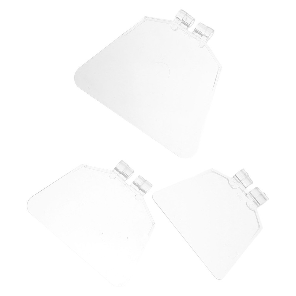 3-Piece Plastic Bench Grinder Eye Shield Guards for Safety Protection  