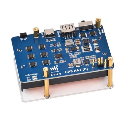 Waveshare 25567 For Raspberry Pi UPS HAT (D), Pogo Pins Connector , Without Batt