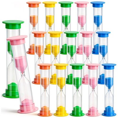 15 Pcs 5 Minute Sand Timer, Plastic Hourglass 5 Min Visual Sand Clock Colorfu...