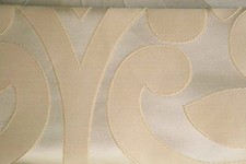 Ivory Jacquard Wedding Tablecloth Rhonda Polyester Dining Cover Custom