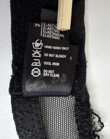 La Perla Black Embroidered Mesh Underwire Bra Back Close Italy Size 32