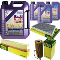 Mann Inspektionspaket 8L Liqui Moly 5W-40 FüR Mercedes C-Klasse W203 CL203 S203