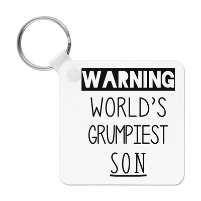 Warning World's Grumpiest Son Schlüsselanhänger Awesome Best Familie Lustig