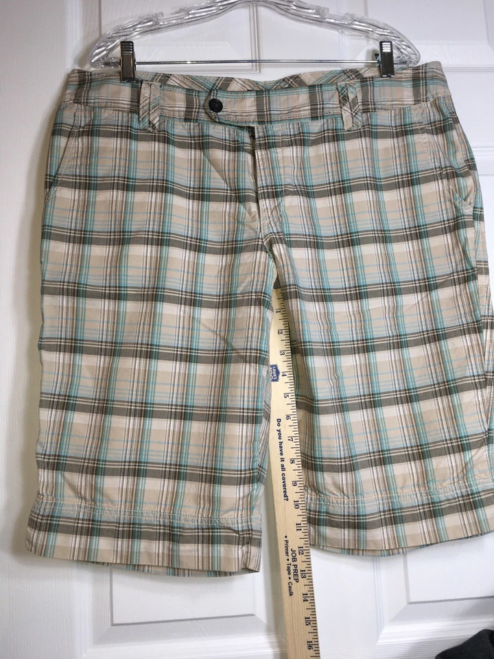 Женские шорты-бермуды Eddie Bauer со средней посадкой в клетку размер 16  - Изображение 3 из 4