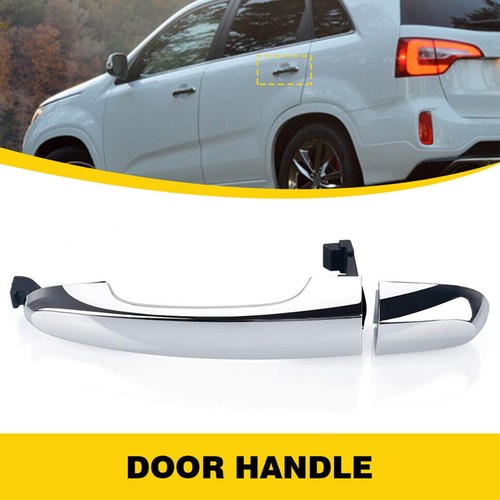 Door Handle Outside Rear Driver Side Left For Kia Sorento 2011-2015 Chrome - Picture 11 of 11