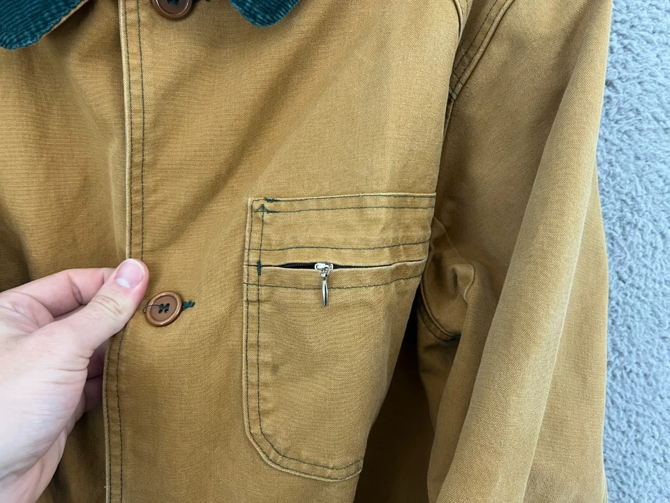 Abrigo De Colección LL Bean Granero Tareas Para Hombres XL ALTO EE. UU. Pato Lona Caza Pájaro Faisán Foto 3 de 4