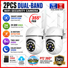 2-Pack Wireless 5G WiFi Security Camera System Smart Outdoor Night Vision 1080P
