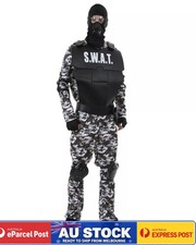 EY143 Mens SWAT Camouflage Army Military Police Hero Soldier Book Week Costume
