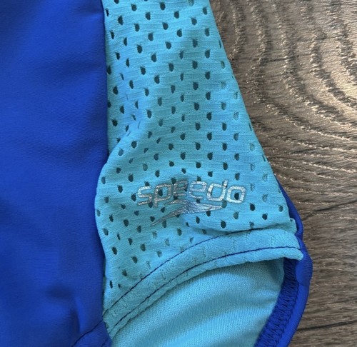 Speedo Girls Size 7 Blue Aqua One Piece Swimsuit - Picture 3 of 6