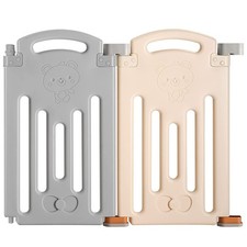 2-Panel Baby Play Yard, Foldable Playpen Extension, Safety and Durable Plaype...