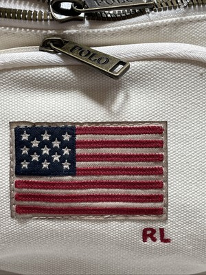 Polo Ralph Lauren Canvas Waist Bag - Estate Cream - Flag USA RL 
