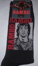 NWT Rambo First Blood Novelty Unisex Crew Socks 1 Pair 2025 Fits Shoe Sz US 7-12