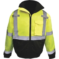 Radians Men's Class 3 Hi-Vis Bomber Jacket , Lime, Large, Model# SJ11QB-3ZGS-L