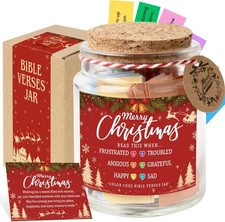 Christmas Bible Verse Jar – 92 Color Code Verse, 6 
