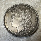1896 Morgan Silver Dollar $1 Coin Circulated Business Strike 0.9 Fineness