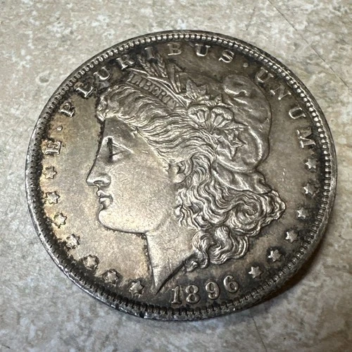 1896 Morgan Silver Dollar $1 Coin Circulated Business Strike 0.9 Fineness