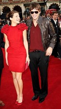 Actors Lake Bell Ashton Kutcher at world premiere of What Happens - Old Photo 5