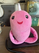 Fingerlings HUGS Plush Rachel Pink Glitter Narwhal 14" Talks  Sounds Works Toy