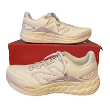 New Balance Fresh Foam 680v8 White Purple Womens Size 9 B W680ST8 Running Shoes
