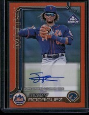 2025 Topps Pro Debut #PD-85 Jeremy Rodriguez Base Autographs Orange #/25